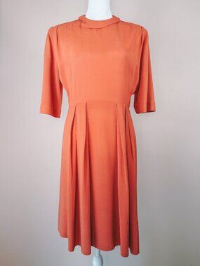 1940s Coral Recital Dress